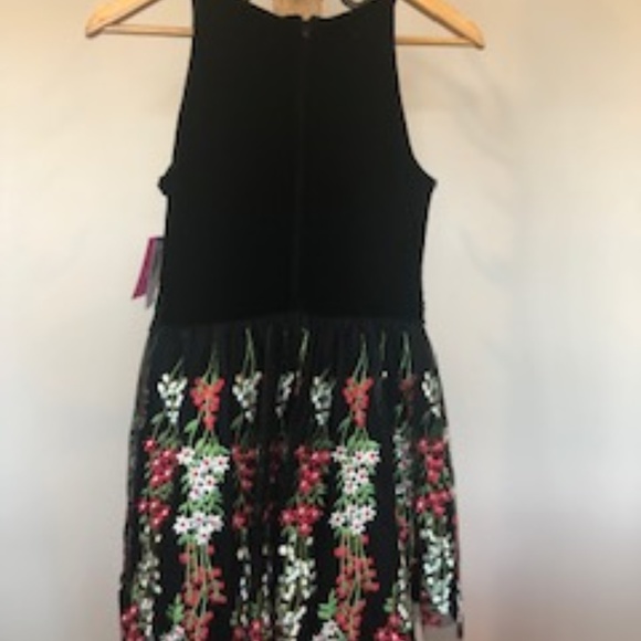 Amy Byer Holiday Fit and Flare Mesh Dress - Picture 3 of 3